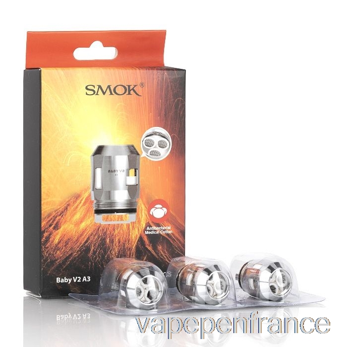 Bobines De Remplacement Smok Tfv8 Baby V2 0,15ohm Baby V2 A3 Triple Bobines (ss) Stylo Vape